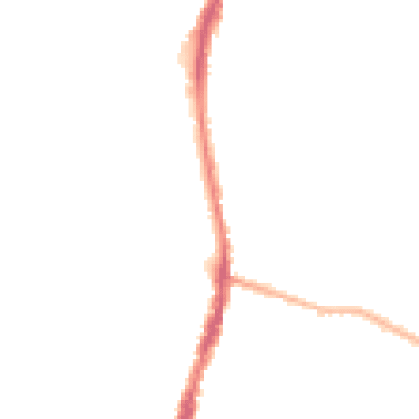 Night-time road noise heatmap for WD24 6DQ