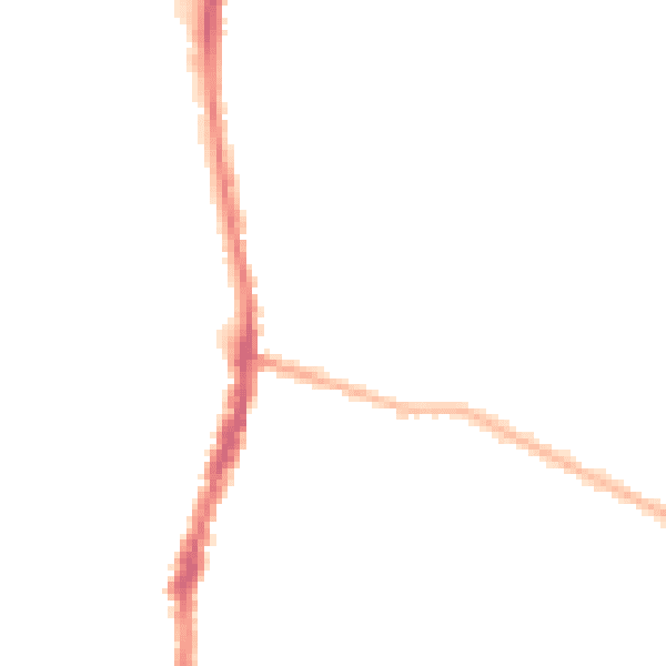Night-time road noise heatmap for WD24 7DH