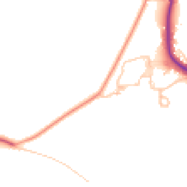 Daytime road noise heatmap for WD3 1PY