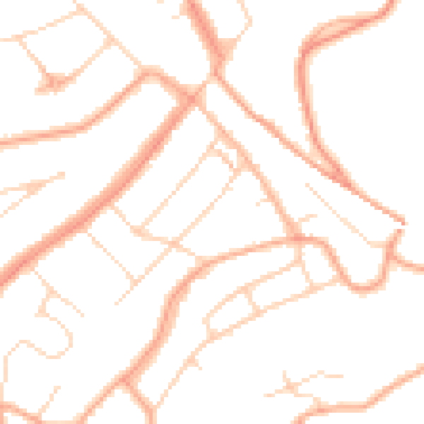 Daytime road noise heatmap for WD3 5AG