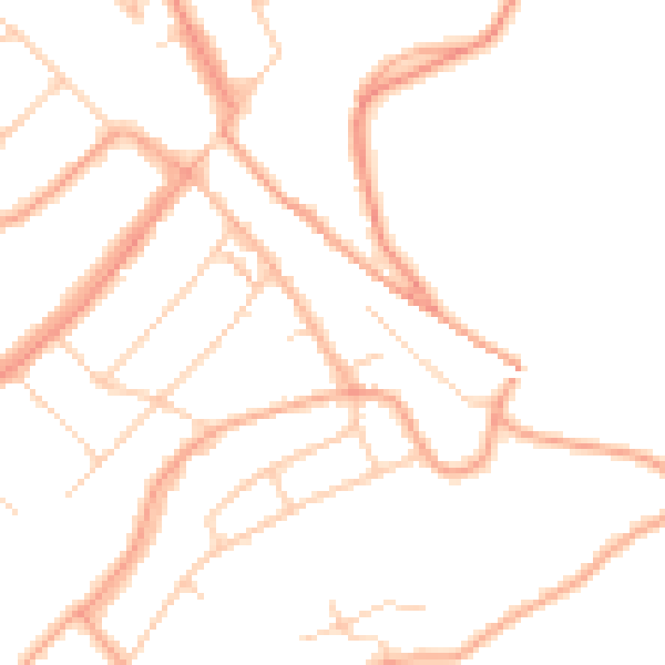 Daytime road noise heatmap for WD3 5LA