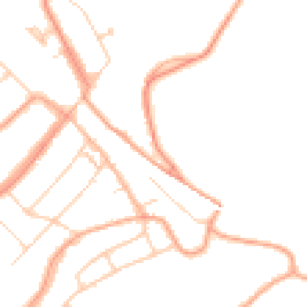 Daytime road noise heatmap for WD3 5NF