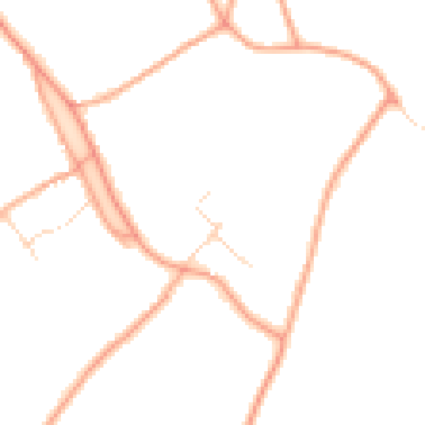 Daytime road noise heatmap for WD3 6AU