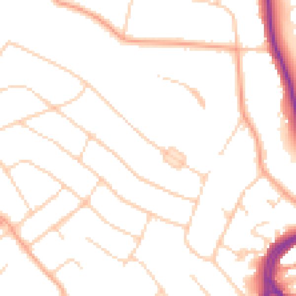 Daytime road noise heatmap for WD3 7PP