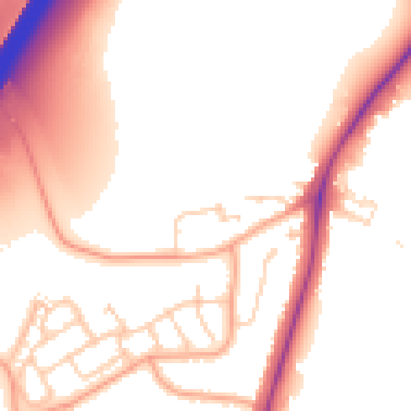 Daytime road noise heatmap for WD3 9RF