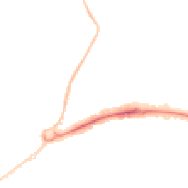 Night-time road noise heatmap for WD6 1AJ