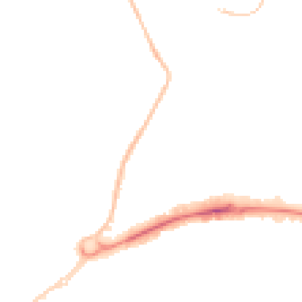 Night-time road noise heatmap for WD6 1AZ
