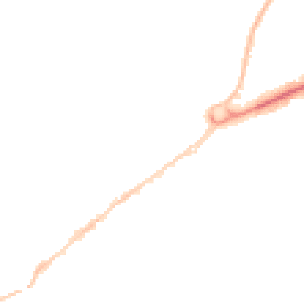 Night-time road noise heatmap for WD6 1BT