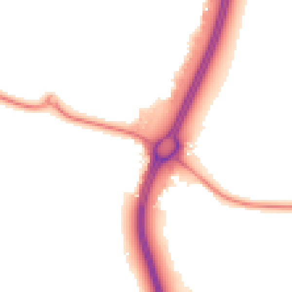 Night-time road noise heatmap for WD6 2RN