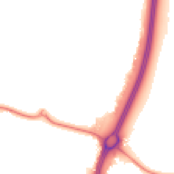 Night-time road noise heatmap for WD6 2SF