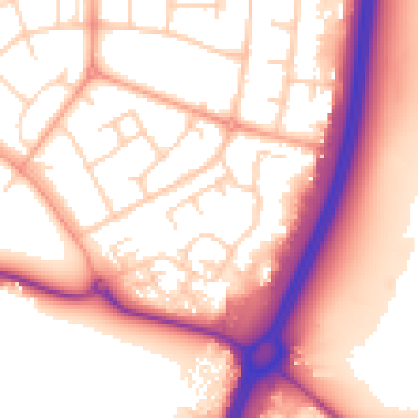 Daytime road noise heatmap for WD6 2SJ