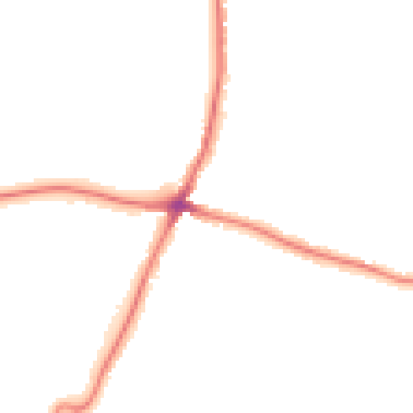 Night-time road noise heatmap for WD6 3HE