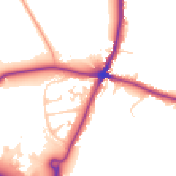 Daytime road noise heatmap for WD6 3HT