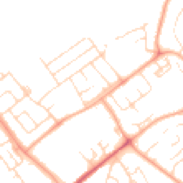 Daytime road noise heatmap for WD6 4HS
