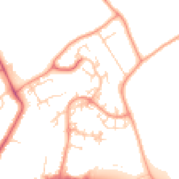 Daytime road noise heatmap for WD6 5NH
