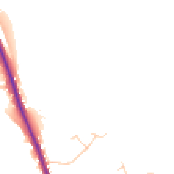 Daytime road noise heatmap for WD7 7DL