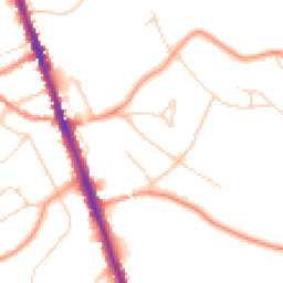 Daytime road noise heatmap for WD7 7EJ