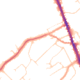 Daytime road noise heatmap for WD7 8HH