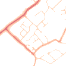 Daytime road noise heatmap for WD7 8JE