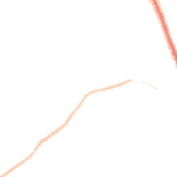 Night-time road noise heatmap for WD7 8LE