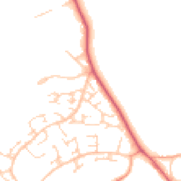 Daytime road noise heatmap for WD7 9JD