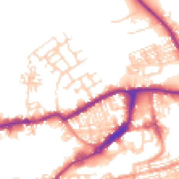 Daytime road noise heatmap for WF10 1FB