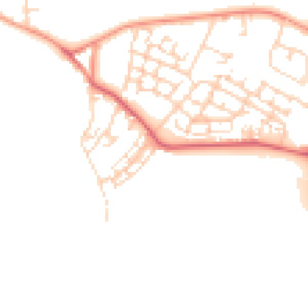 Daytime road noise heatmap for WF10 2BN