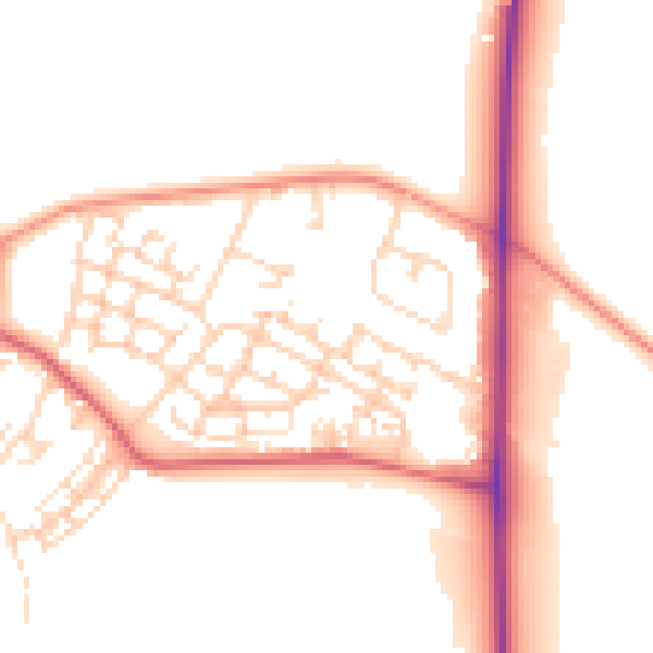 Daytime road noise heatmap for WF10 2FR