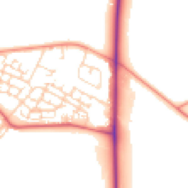 Daytime road noise heatmap for WF10 2GN