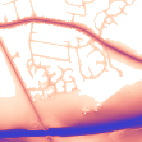 Daytime road noise heatmap for WF10 3TU