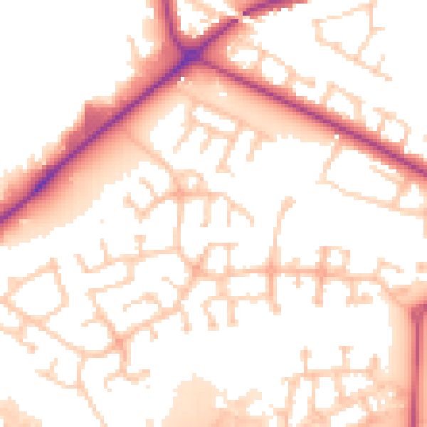 Daytime road noise heatmap for WF10 5TP