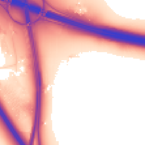 Daytime road noise heatmap for WF11 0AD