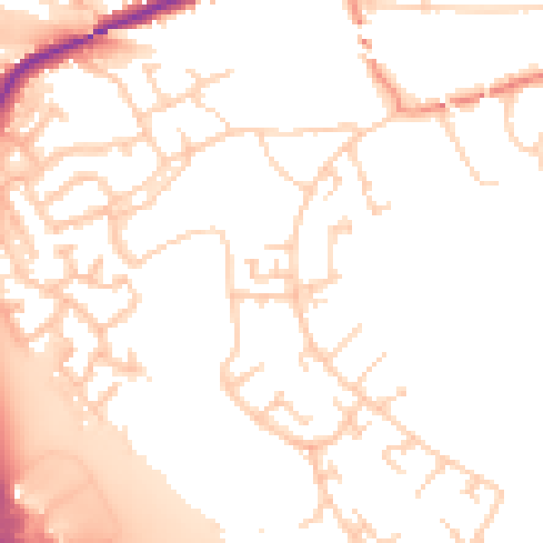 Daytime road noise heatmap for WF11 0AR