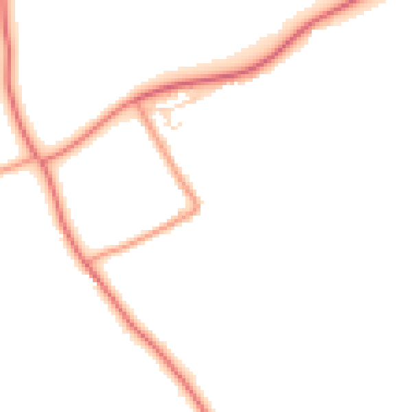 Daytime road noise heatmap for WF11 0AU
