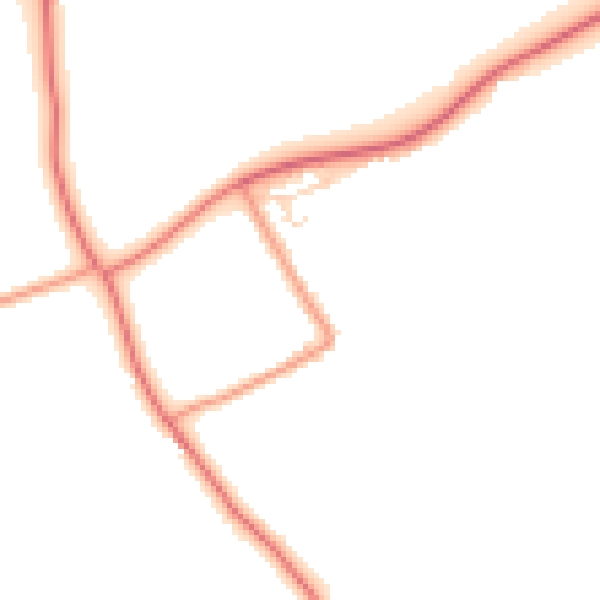 Daytime road noise heatmap for WF11 0AY