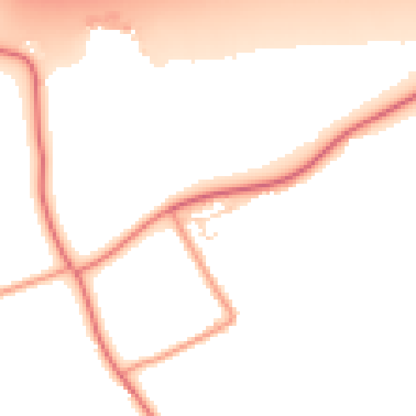 Daytime road noise heatmap for WF11 0BA
