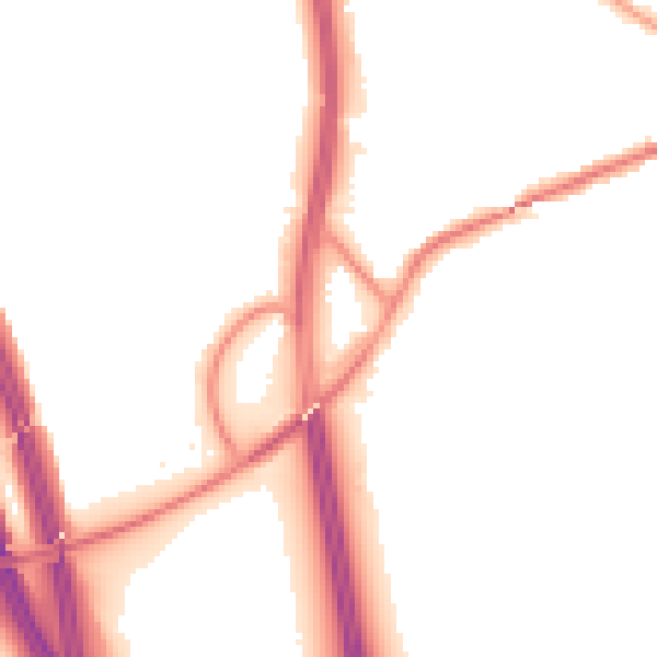 Night-time road noise heatmap for WF11 0BS