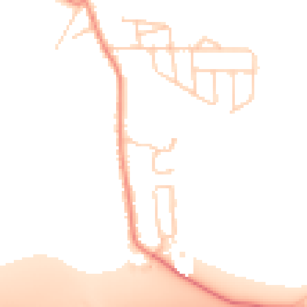 Daytime road noise heatmap for WF11 0DE