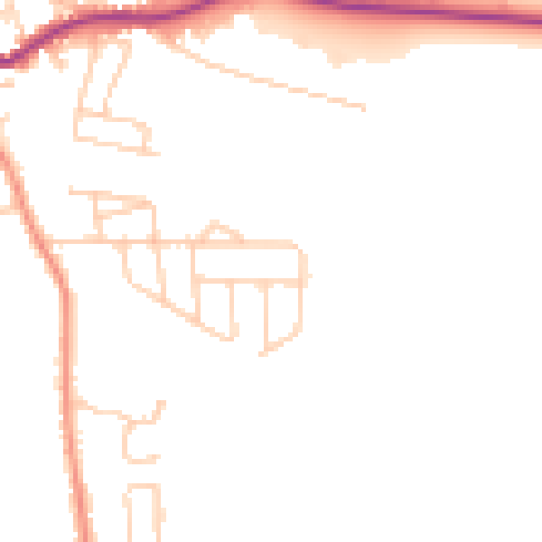 Daytime road noise heatmap for WF11 0EF