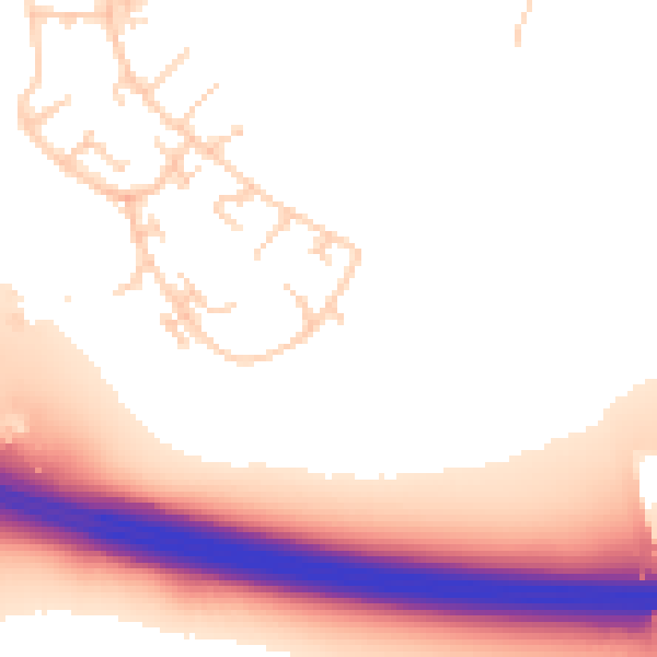 Daytime road noise heatmap for WF11 0NB