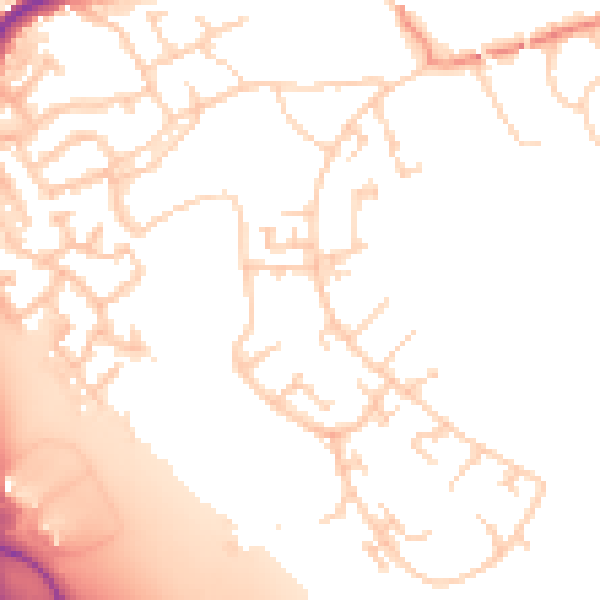 Daytime road noise heatmap for WF11 0PY