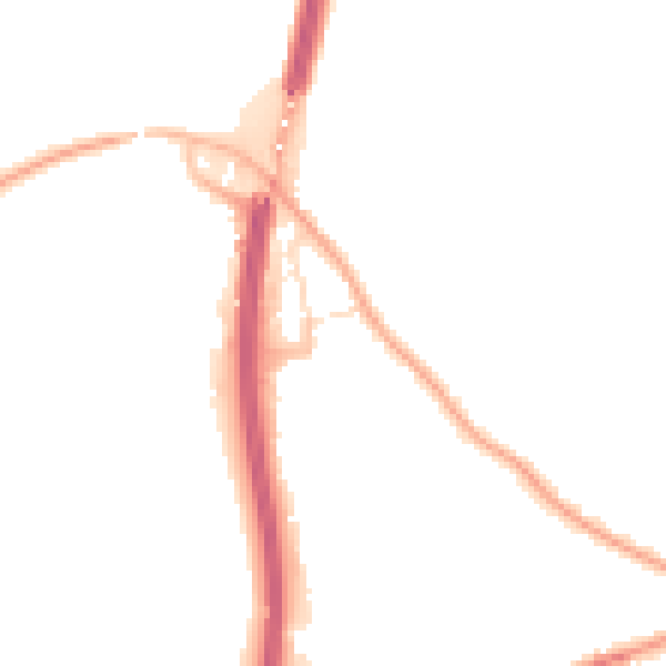 Night-time road noise heatmap for WF11 8NL