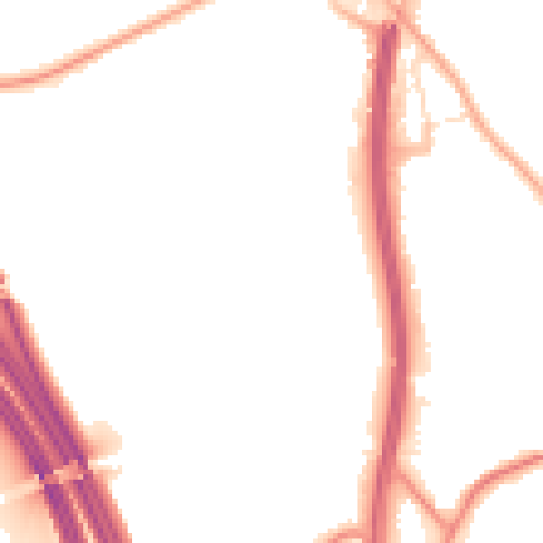 Night-time road noise heatmap for WF11 8RF