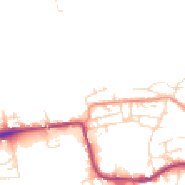 Daytime road noise heatmap for WF11 9AT