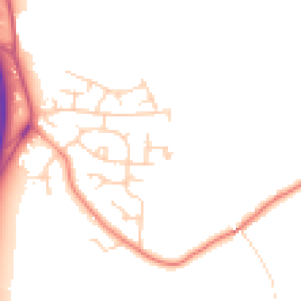 Daytime road noise heatmap for WF11 9DX
