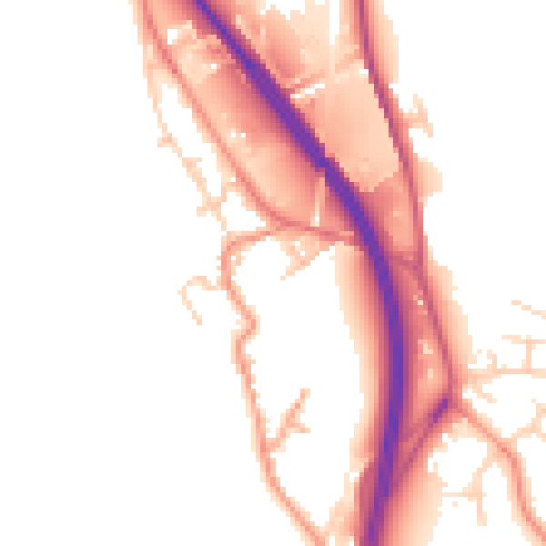 Daytime road noise heatmap for WF11 9ES