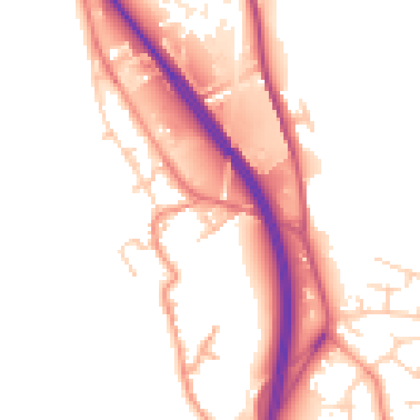 Daytime road noise heatmap for WF11 9ET