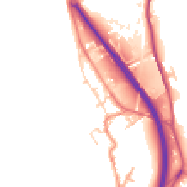 Daytime road noise heatmap for WF11 9EY