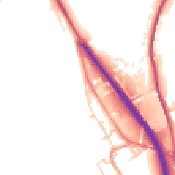 Daytime road noise heatmap for WF11 9FB