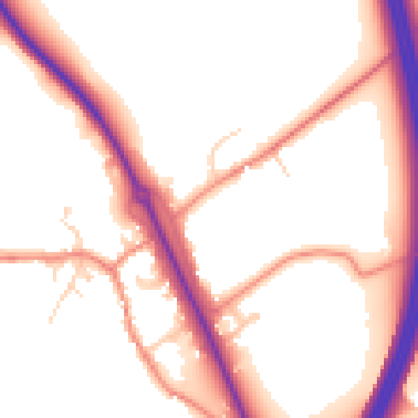 Daytime road noise heatmap for WF11 9FG